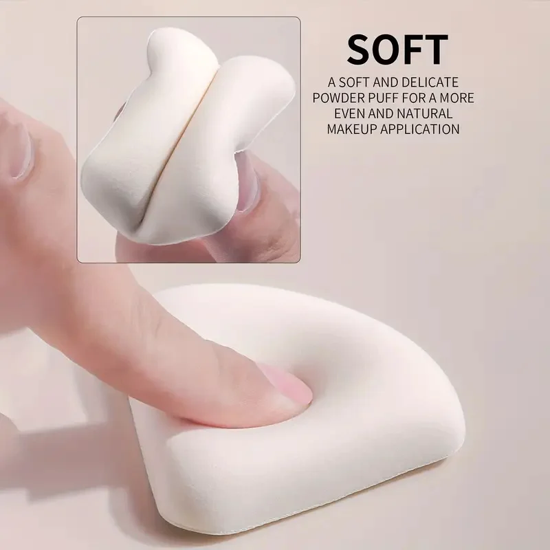 Bouffantes de poudre de fond de teint portables, 5 pièces, avec boîte de rangement, éponge de maquillage en 3 formes, mélangeurs d'œufs de beauté pour poudre de fond de teint liquide