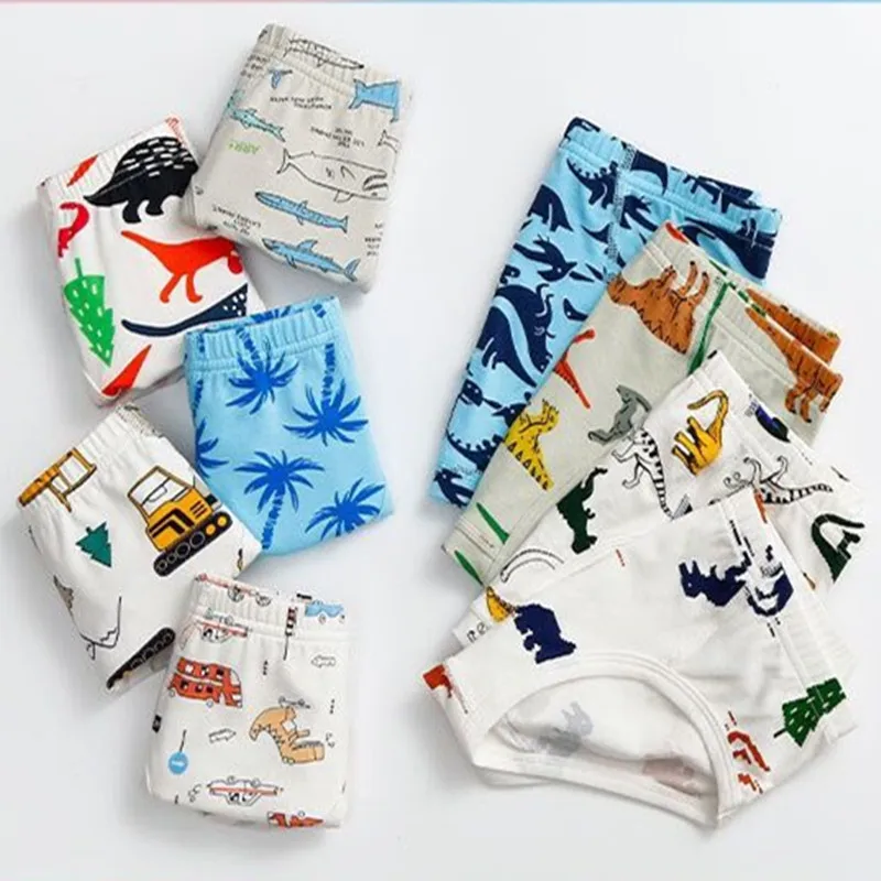 5Pcs/Lot Boys Underpants Boys Underwear Cartoon Shorts Panties for Baby Boy Kids Clothes Teenagers Comfortable Briefs