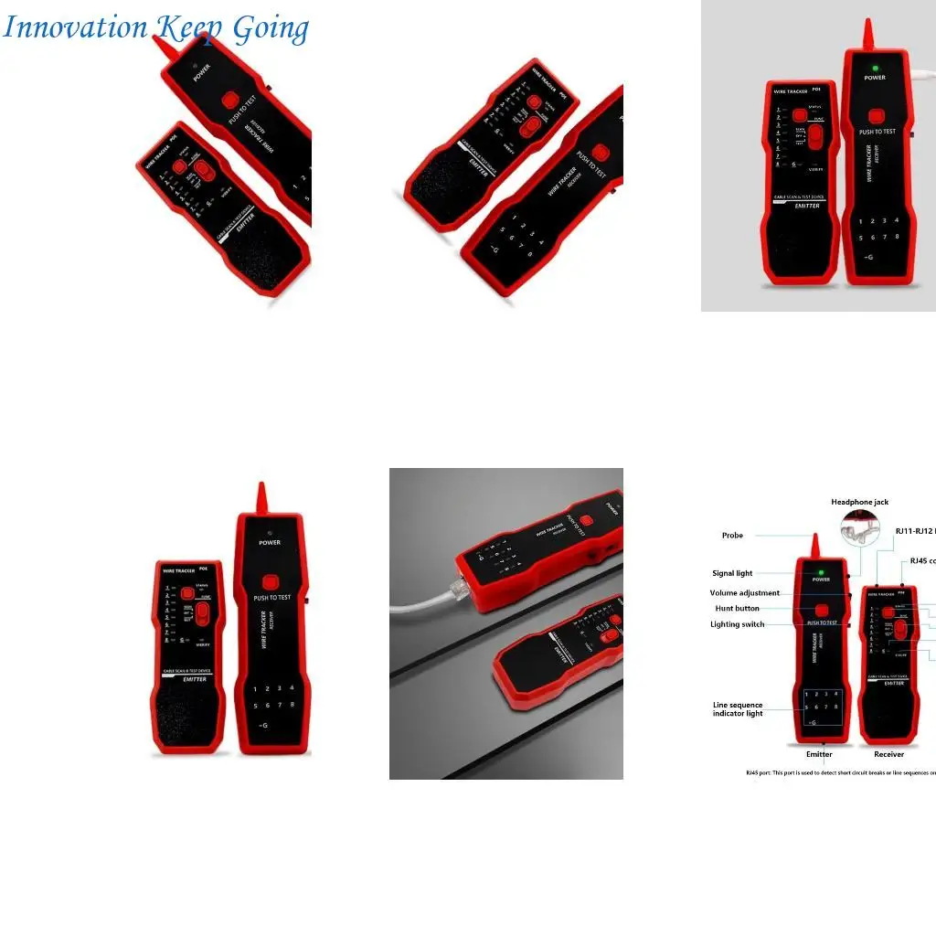 

E65C Networking Cable Tester Digital Networking Line Finder Wire Trackers PoE Checker
