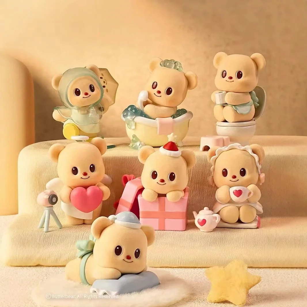 New Butter Bear Blind Box Leisure Time Series Dolls Sweet Tea/Bubble Bath/Bed Time Kawaii Art Toy Figure Girlfriend Child Gift