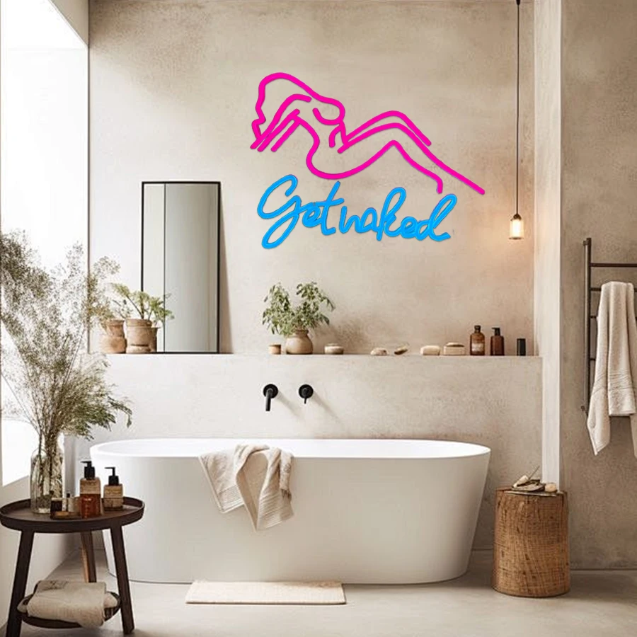 احصل على لافتة نيون عارية لديكور الحائط، ضوء نيون للسيدات، لافتة مضيئة للسيدات الجميلات لتزيين جدران غرفة الفتيات والحانة والحفلات #5
