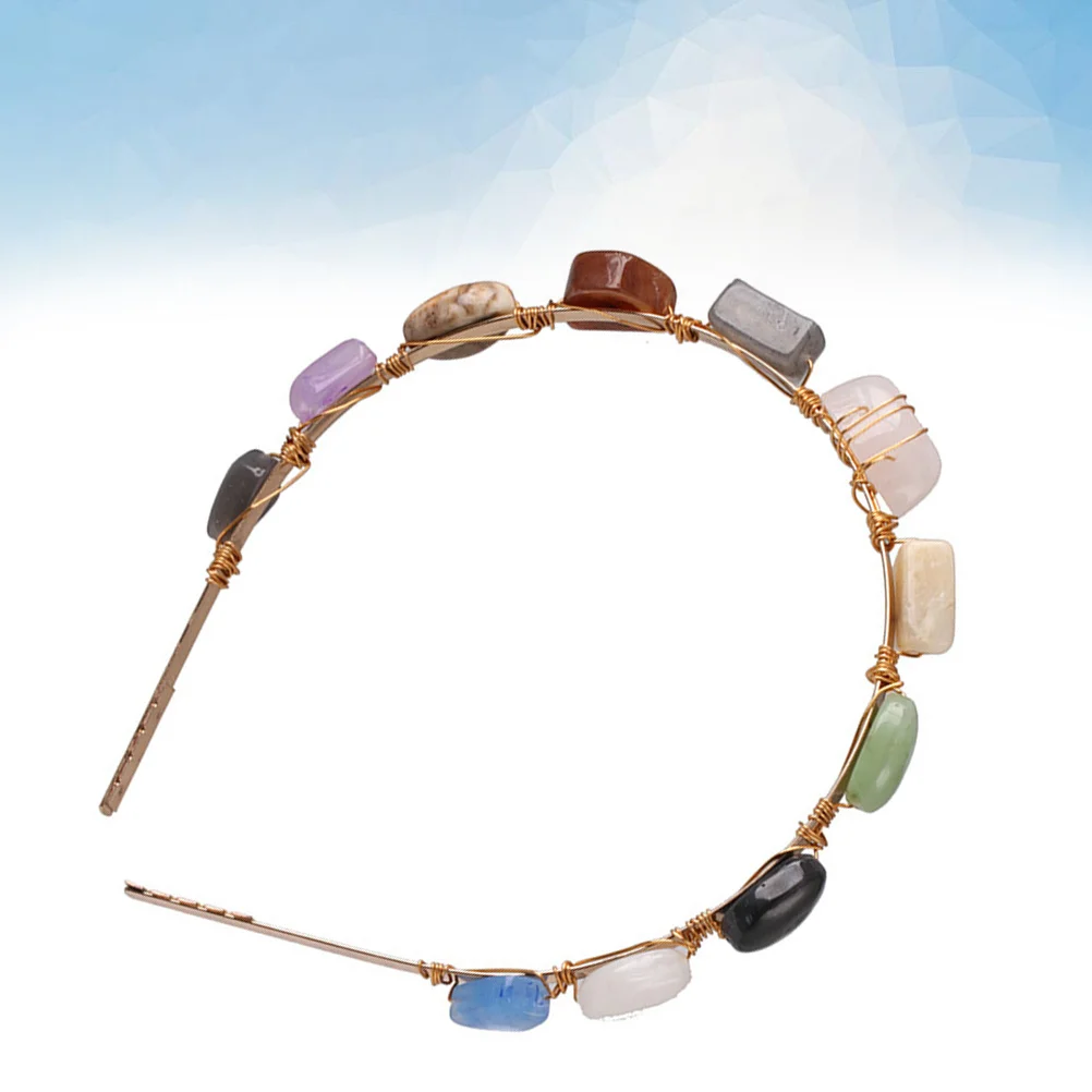 

1pc Colorful Stone Hair Hoop Stylish Elegant Design Fashion Headband For Women Daily Party Wedding Gift Women Hair Accessories