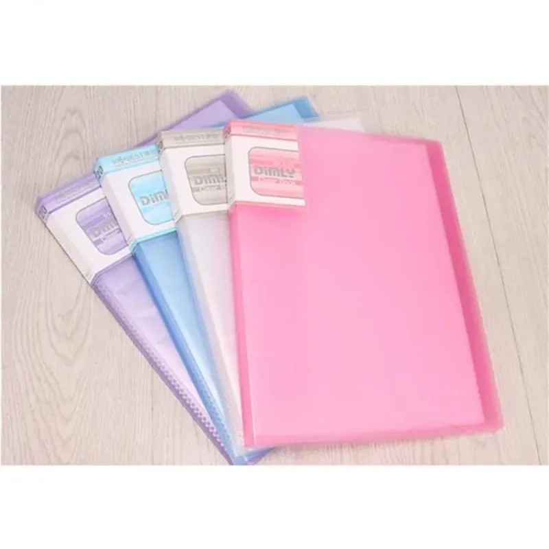 1 Pc 20/40 Pages Transparent A5 Folder Document Folder For Office And School