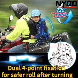 Safety Motorcycle Children Seat Belt Back Hold Protector Reflect Vest Belt Adjustable Kids Safe Strap Carrier Harness moto acces
