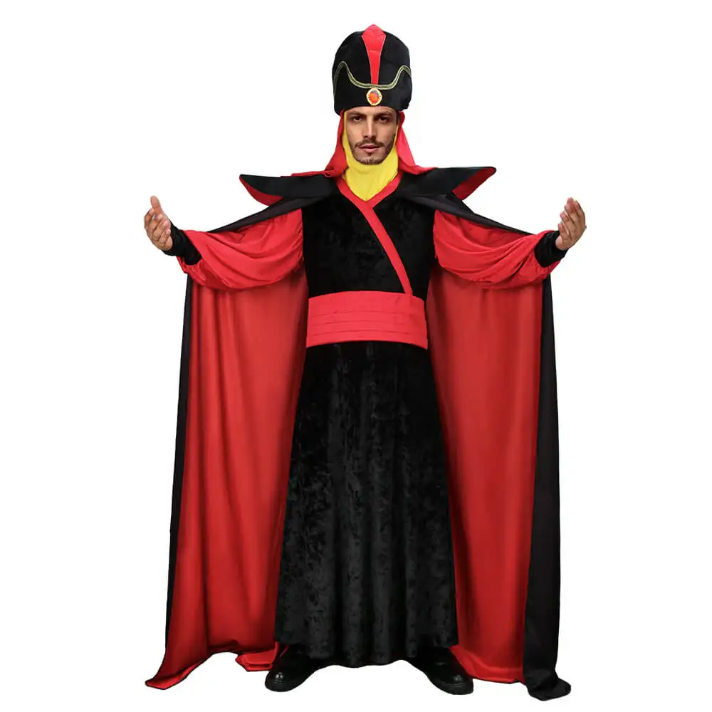 Men's Jafar Cosplay Costume Moive Character Halloween Outfits Party Suit