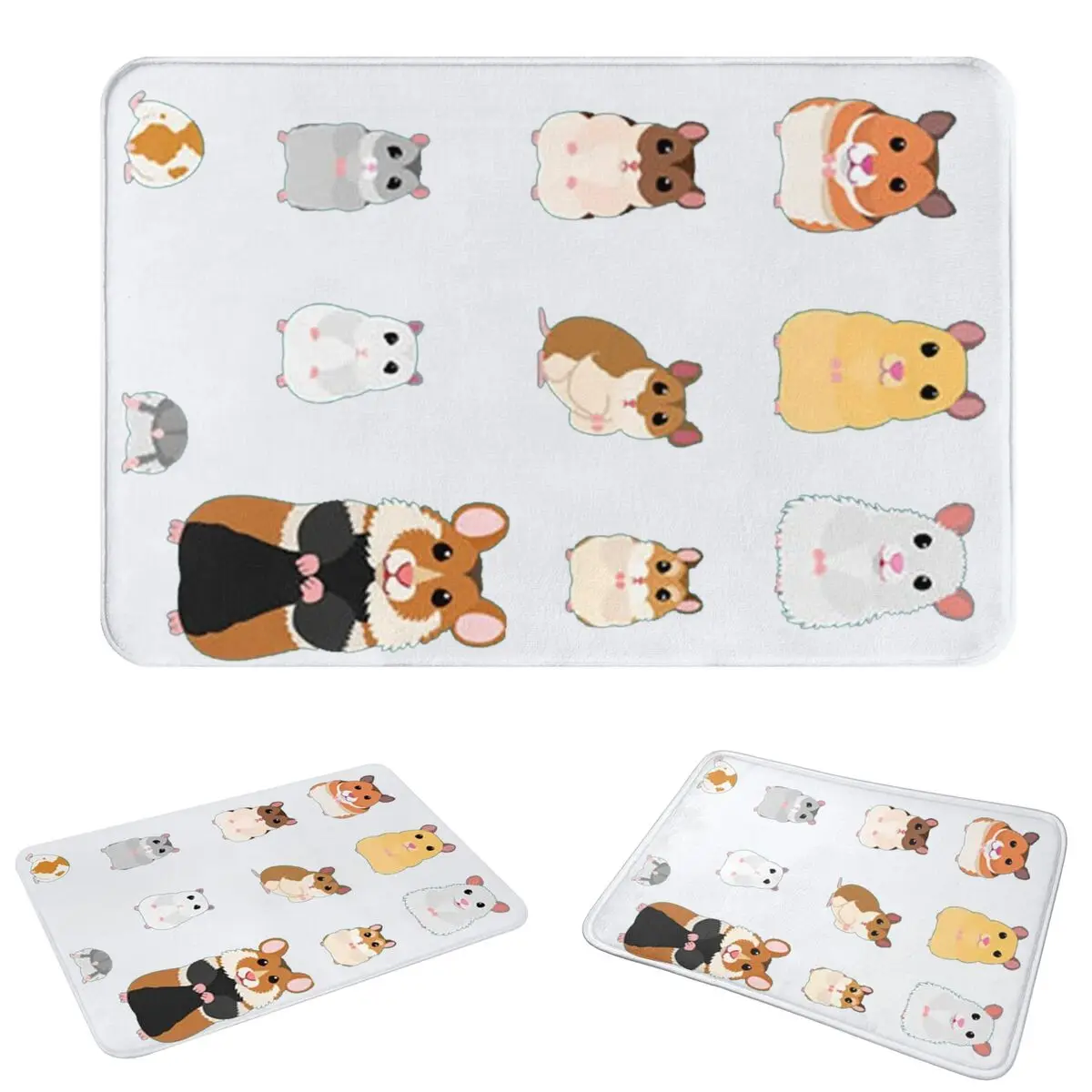 Hamster Breeds Syrian Hamster Anti-slip Doormat Floor Mat Water oil proof Carpet Rug for Kitchen Entrance Home Balcony Footpad