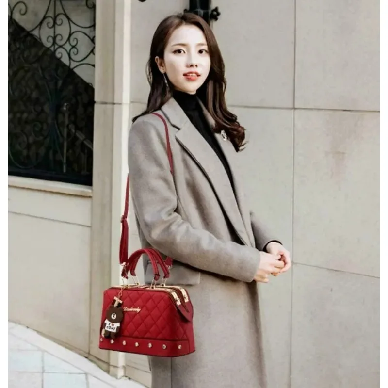 2024 New Fashion Women 3-In-1 Messenger Bag Set Luxury Chain Shoulder Crossbody Bags Diamond Lattice Purses and Handbag