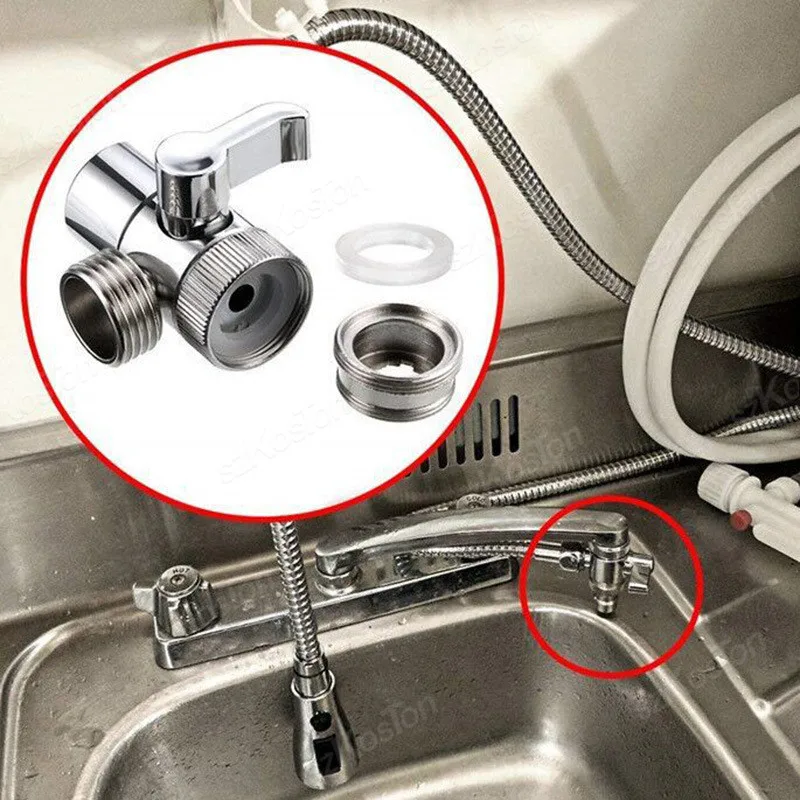 Zinklegering/Plastic Schakelaar Kraan Adapter Gootsteen Splitter Ventiel Water Kraan Connector Voor Douche Badkamer Accessoire