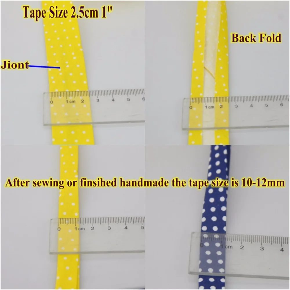100% nastro di rilegatura diagonale in cotone griglia a strisce Dot Heart Trim Ribbon 25mm,20mm 10meter Fold Bias Binding Tape accessori per il