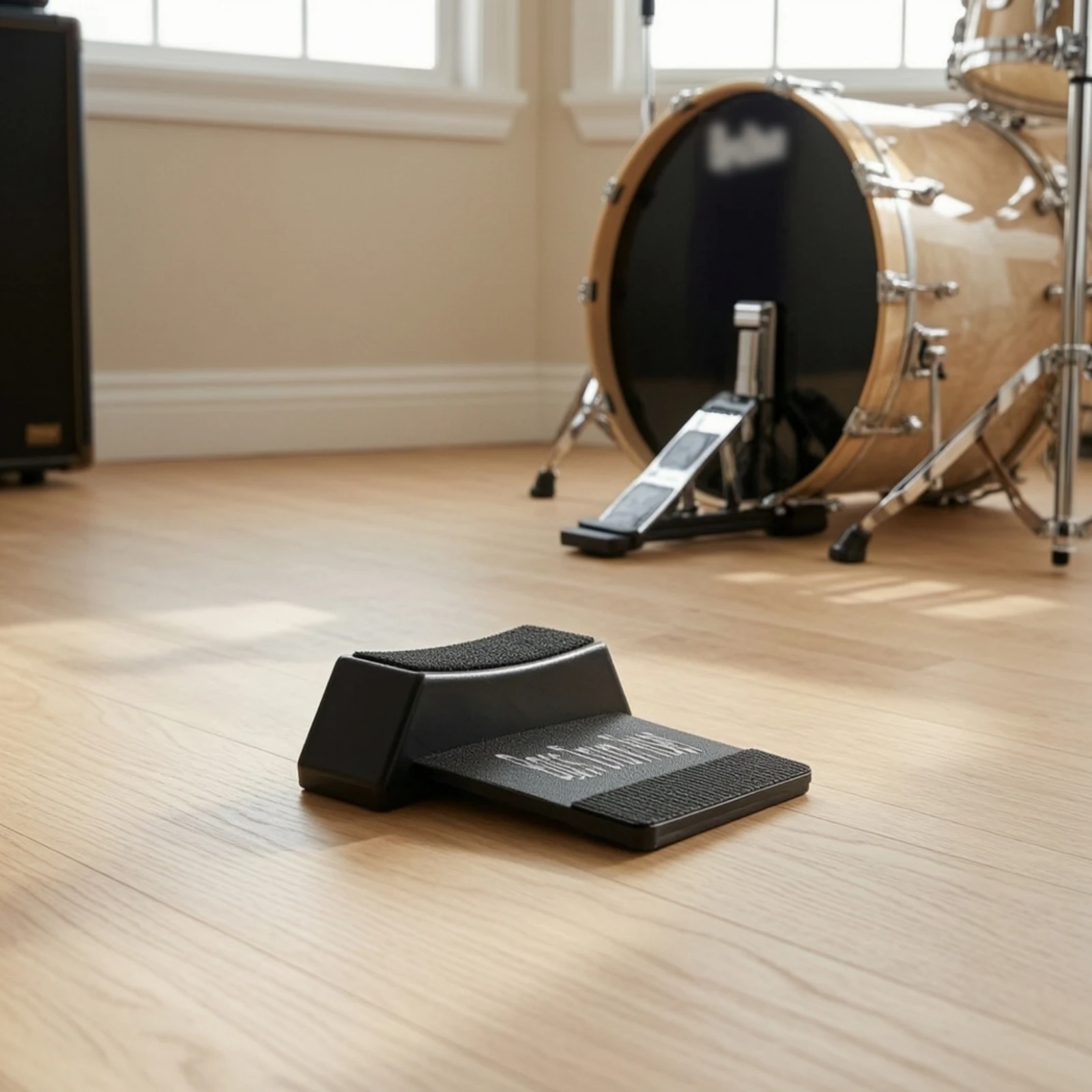 Pedal Stabilizer with Hook-and-Loop Fastening Textured Bass Drum Pedal Stabilizer Controlled Easy Installation for Drummers