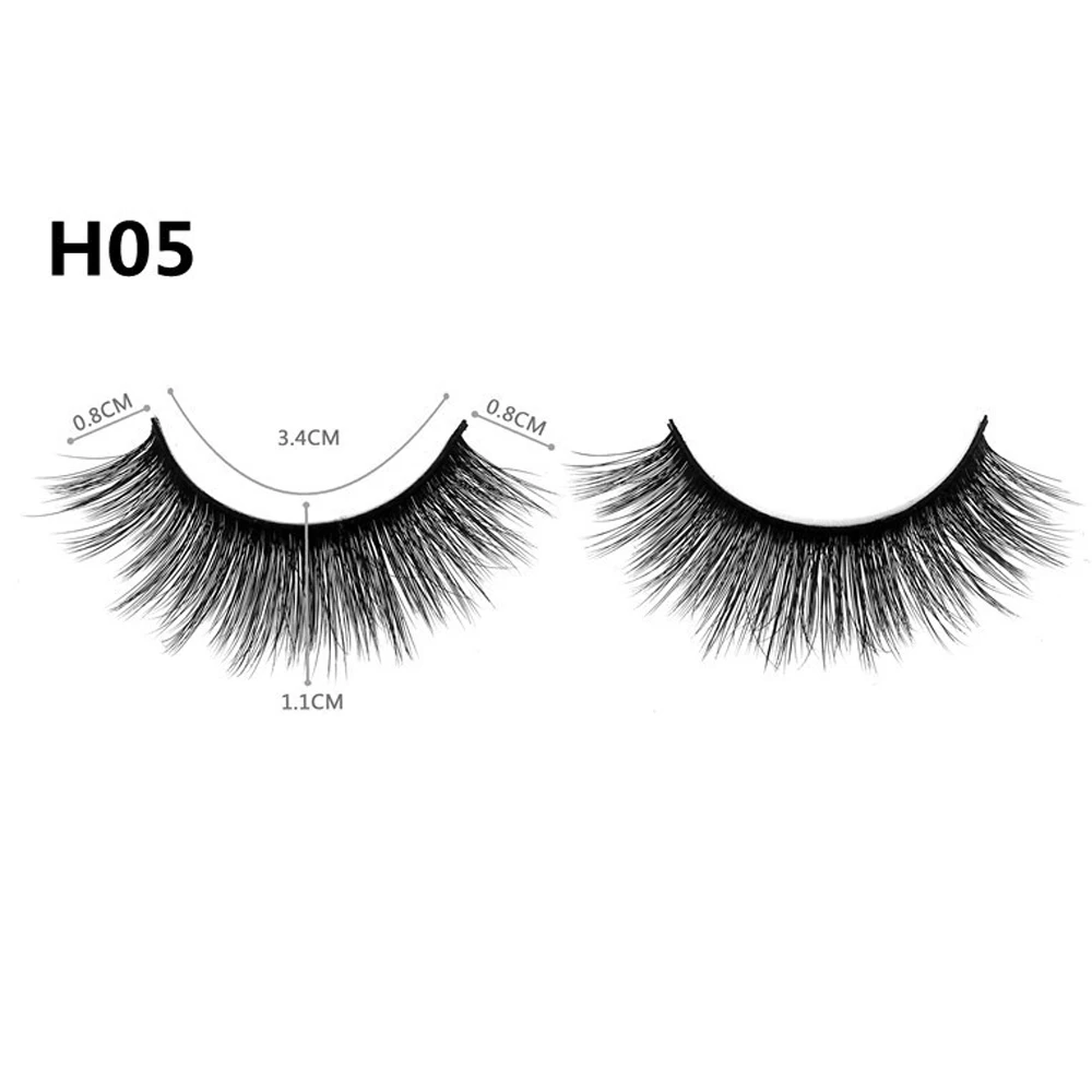 5คู่3D ธรรมชาติขนตาปลอม Professional Beauty ขนตาปลอมนุ่ม Reusable Fluffy Full Lashes TUE88