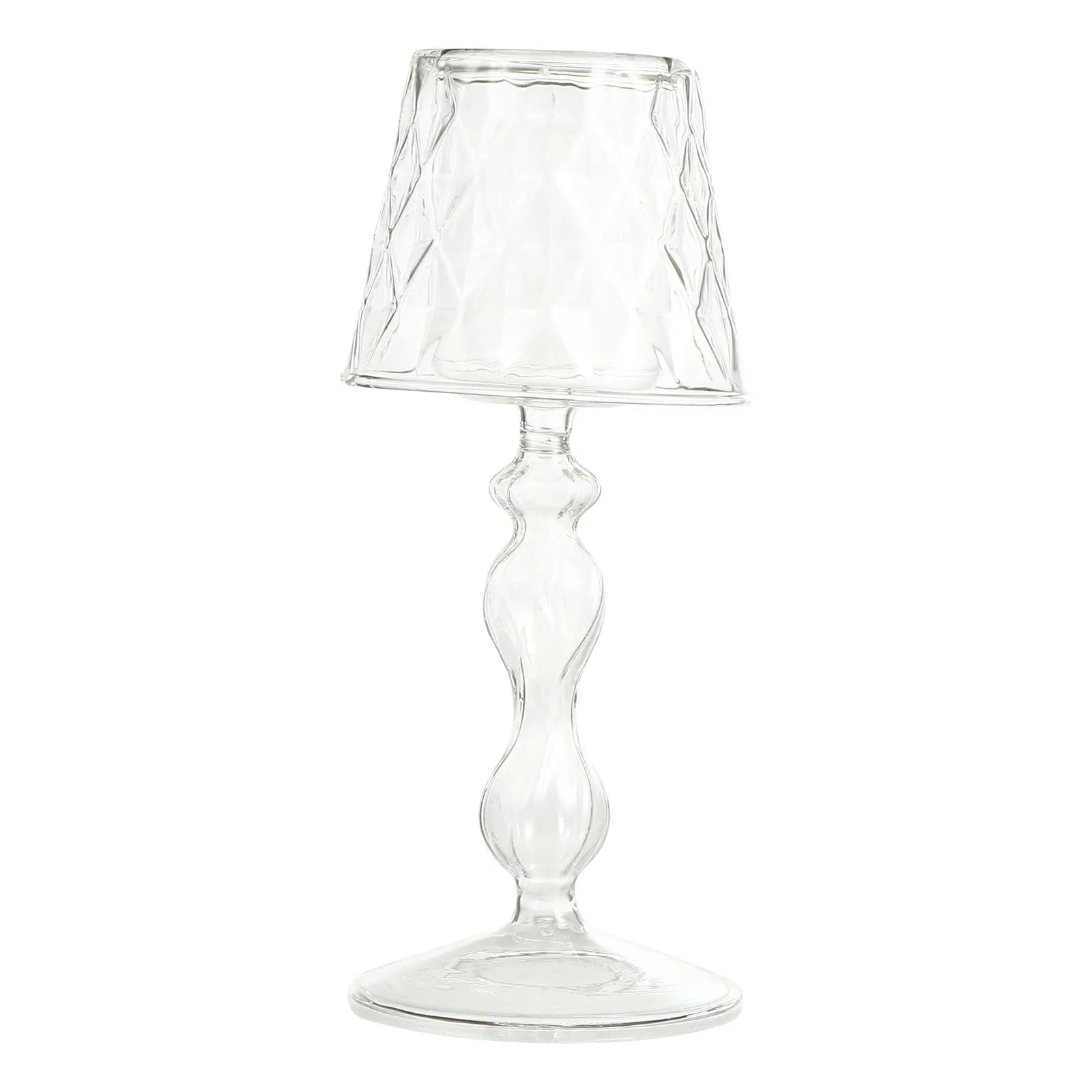 حامل زجاجي حامل إبداعي حامل شموع منزلي للديكور الداخلي يستخدم غرفة النوم وغرفة المعيشة والمكتب #4