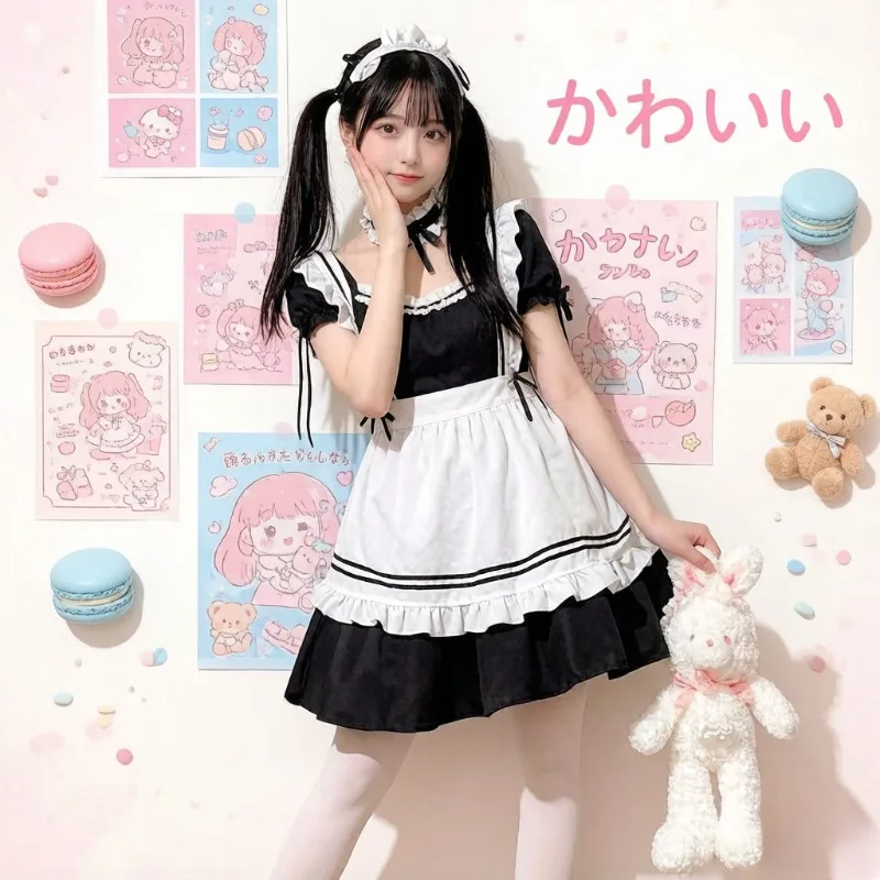 

Maid Roleplay Sweet Lolita Servant Costume Women Lovely Outfit Anime Show Japanese Uniform Dress Plus Size Gothic Lolita