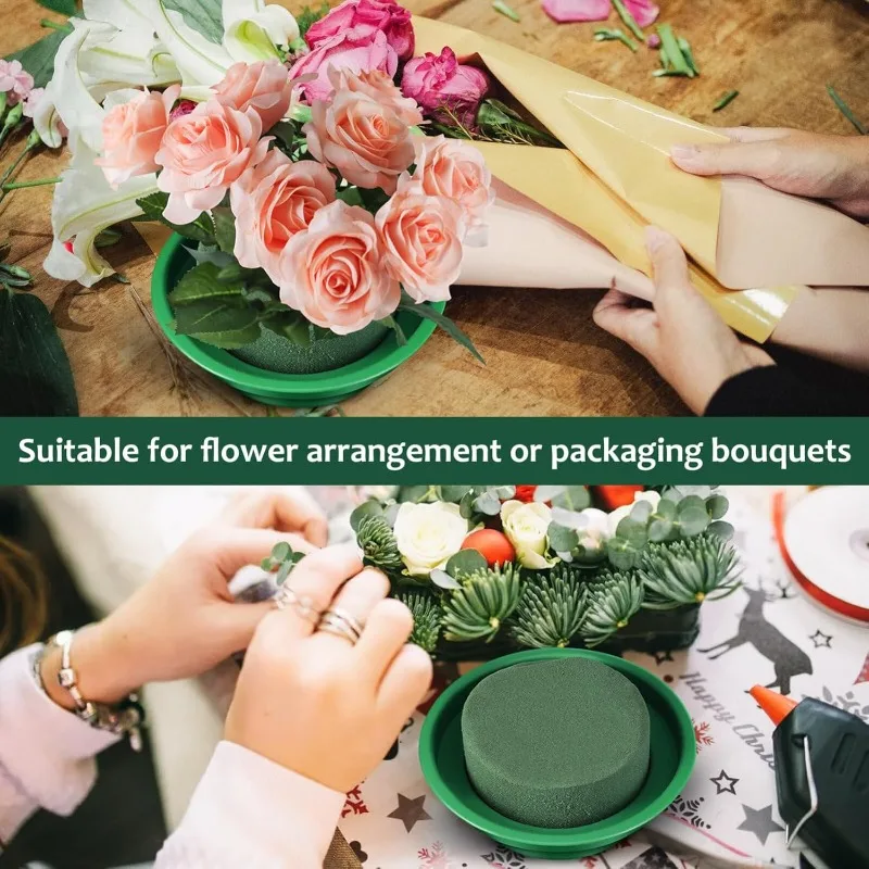1/10 قطعة وعاء رغوة الأزهار المستديرة الخضراء ماصة الرطب الجاف تشكيلة زهور كتل لتقوم بها بنفسك حفل زفاف حديقة ترتيب الزهور عدة #5