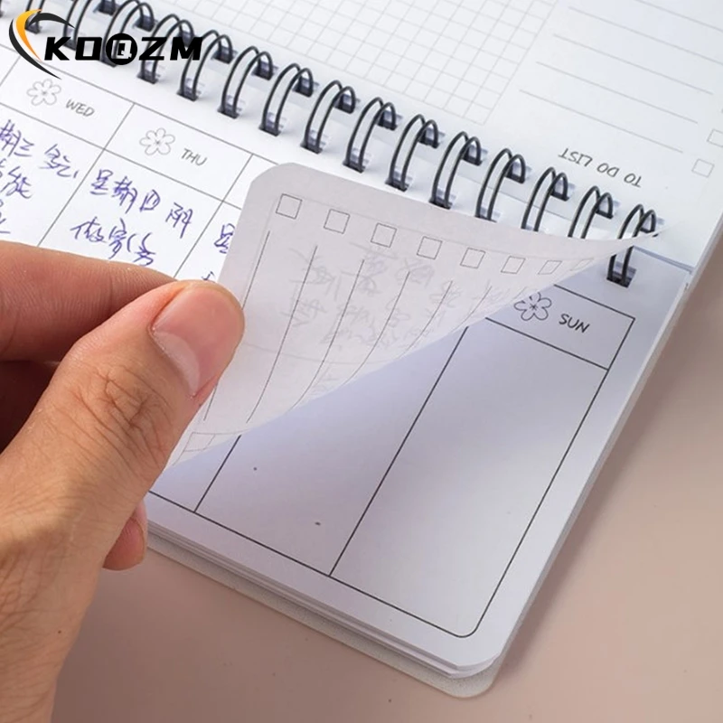 Tearable Weekly Planner With Tearable Page Twin-coil Binding Undated Weekly Planner Notebook Appointment For Women Men