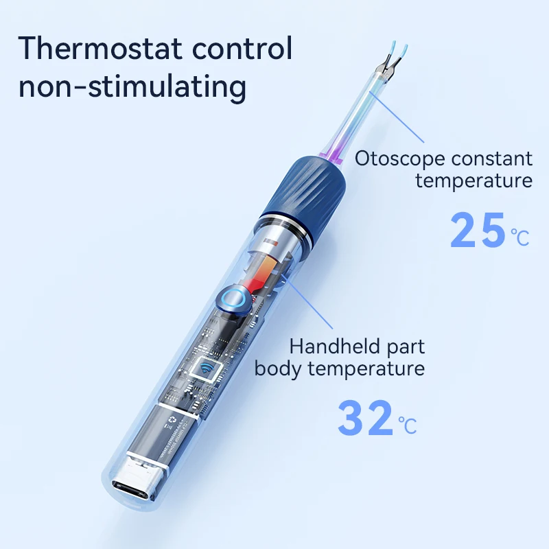 Herramienta de extracción de cera de los oídos de 12MP con cámara HD, limpiador de oídos con pinzas, herramienta limpiadora de cera de los oídos inalámbrica con 6 cucharas para los oídos, cuidado de la salud del oído