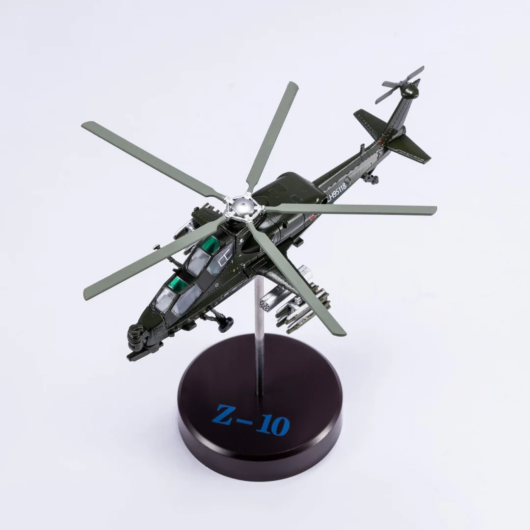 Z-10 1/100 Scale Helicopter Model airplane (including base) Scale model Home placement, collection and decoration
