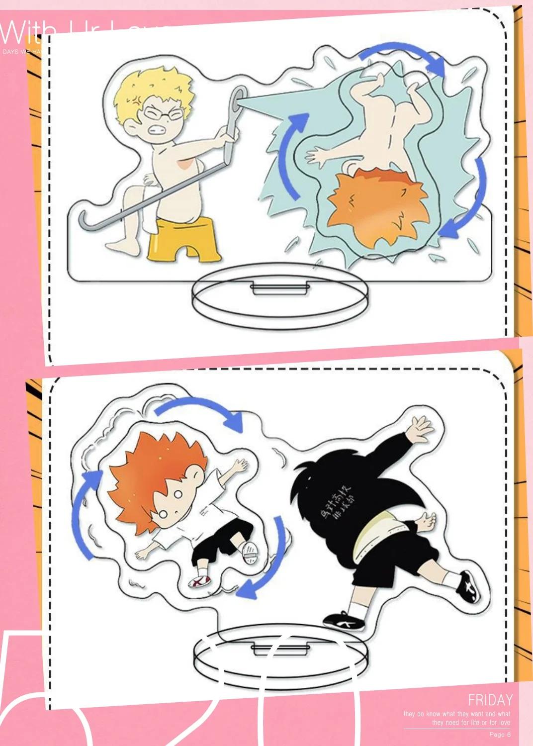 

HOT Anime Haikyuu Rotate Acrylic Stand Shoyo Hinata Tobio Kageyama Kei Tsukishima Desk Decoration Kawaii Funny Decor Fdiend Gift