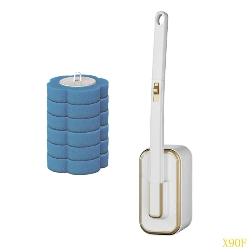 

X90f одноразовая туалетная кисть настенная настенная монтированная кисть для туалета с заменой щеткой для ванной комнаты для