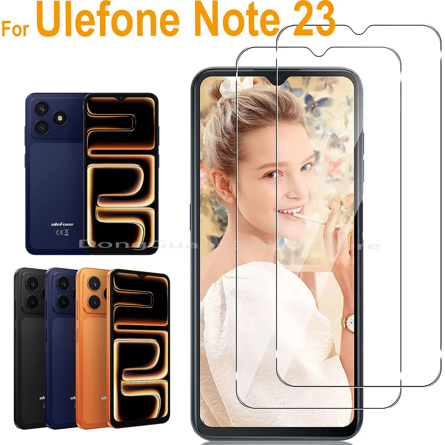1/2/3/4Pcs For Ulefone Note 23 Tempered Glass Screen Protector No Bubbles 9H Hardness HD Glass