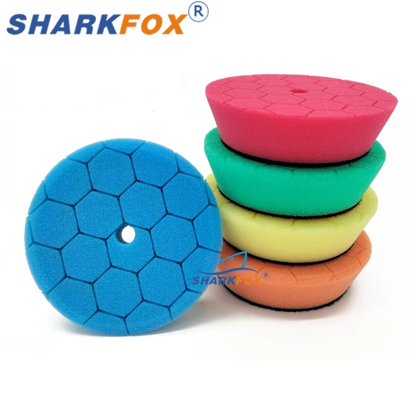 Sharkfox Polish Pad Germany  Sponge Different Hardness Polishing 80mm Car Sponge Pad For Dual Action polisher