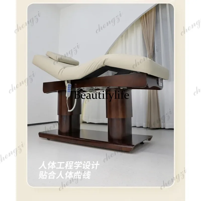 TTT  Spa Multi-functional Massage Beds Beauty Speciality Sleep Electric Massage Beds Lifting PU Leather Furniture Massagetafel