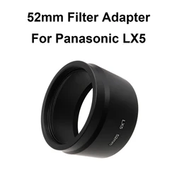 Filter Adapter Tube 52mm Metal for Panasonic DMC LX5 camera for filter (UV / CPL / ND etc.) lens hood