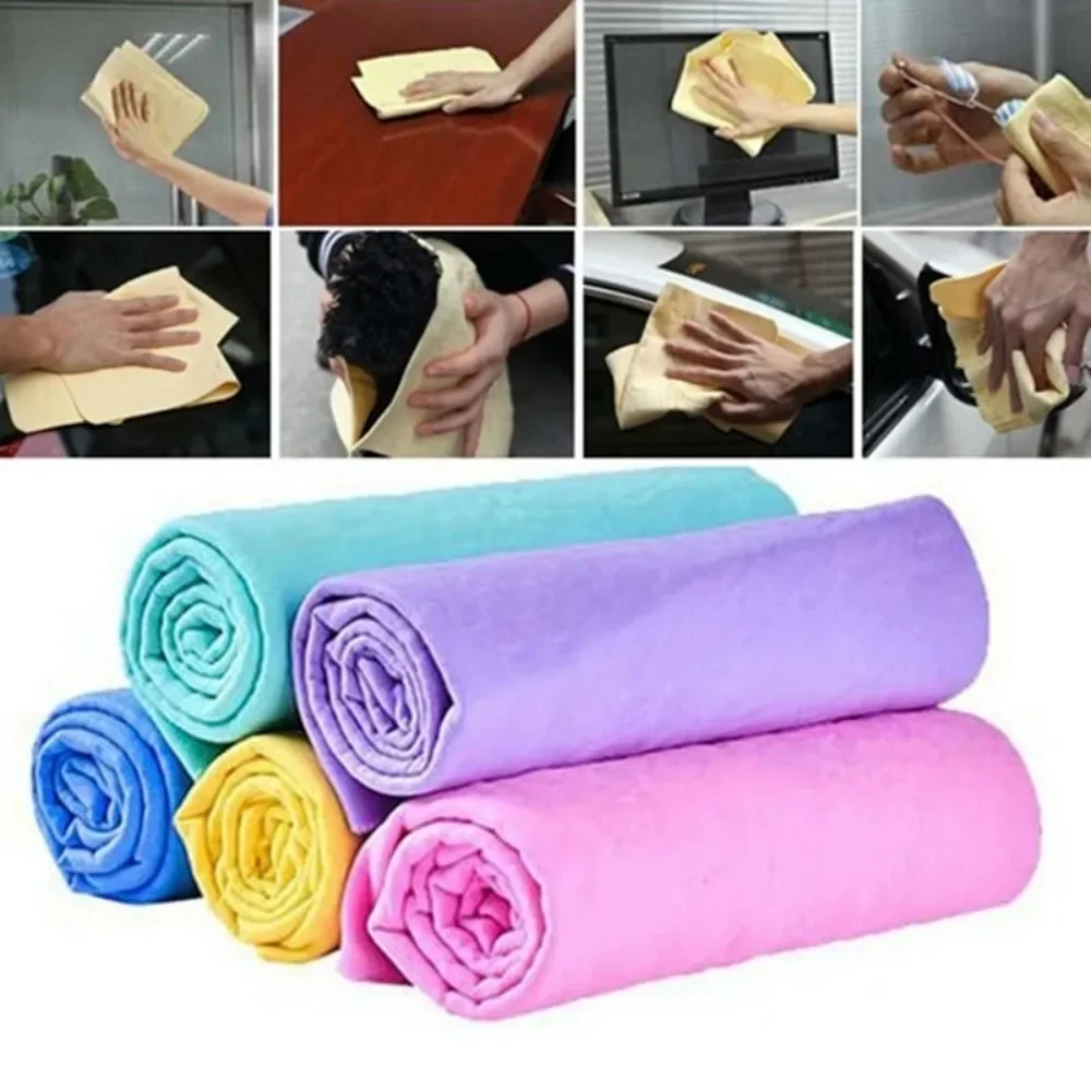Chamois Leather Car Suede Cloth PVA Rubber Drying Clean Washing Shammy Car Towel Super Absorbent Ultimate Drying