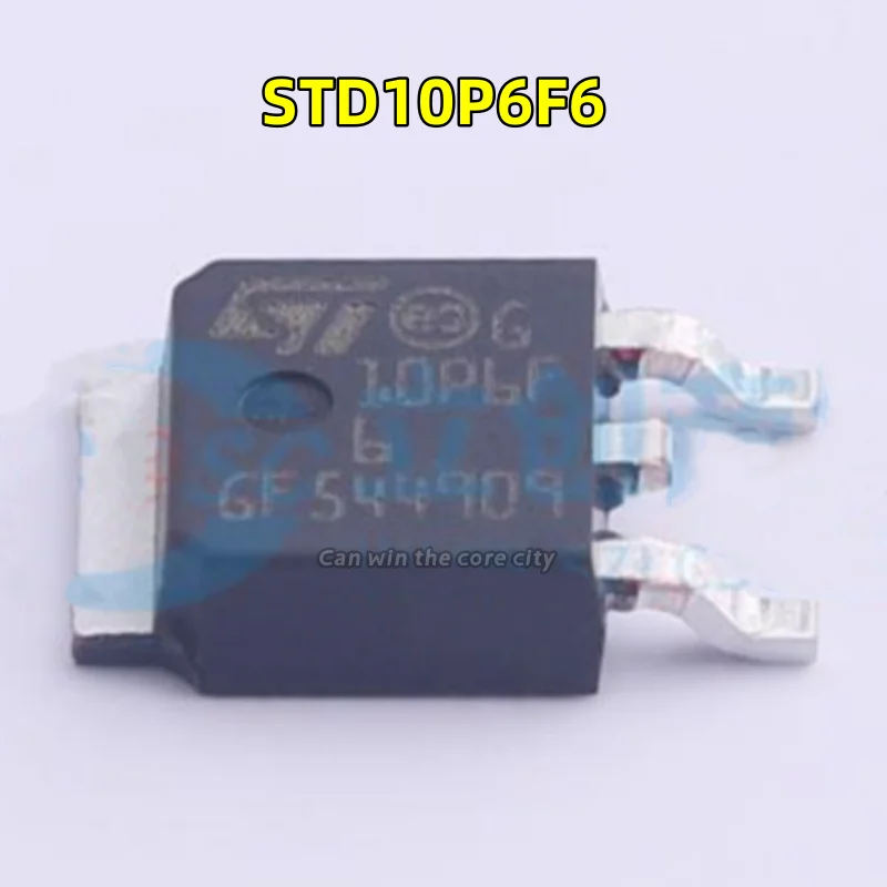 

1-100 PCS/LOT New imported original 10P6F STD10P6F6 TO-252 patch Triode MOS field effect tube P channel