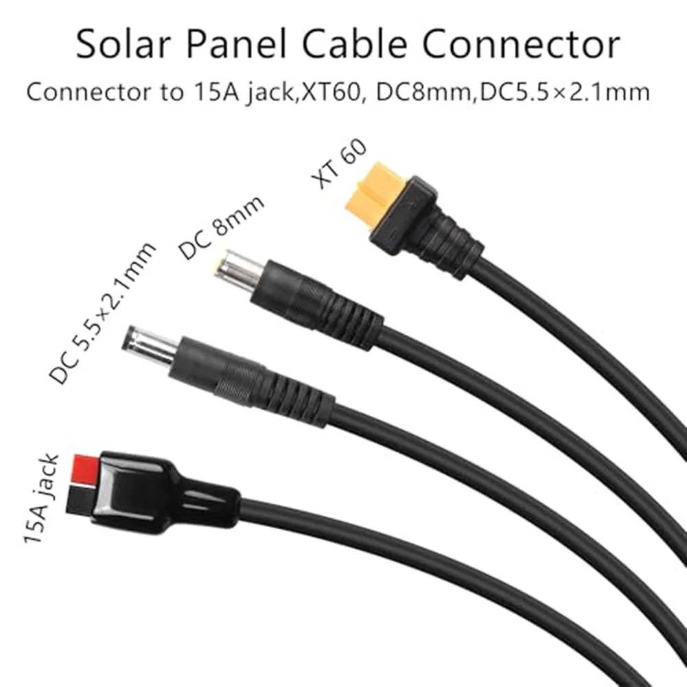 4-in-1 Solar Charging Cable Solar Photovoltaic Cable For 100W-1000W Panels & Power Stations For MC4To DC5521 7909 For XT60