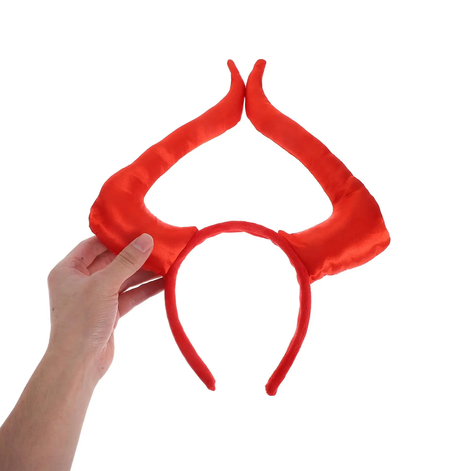 2 pçs demônio bandana cetim halloween cosplay traje acessórios feminino halloween chifre de vaca hairband orelhas conjunto festa
