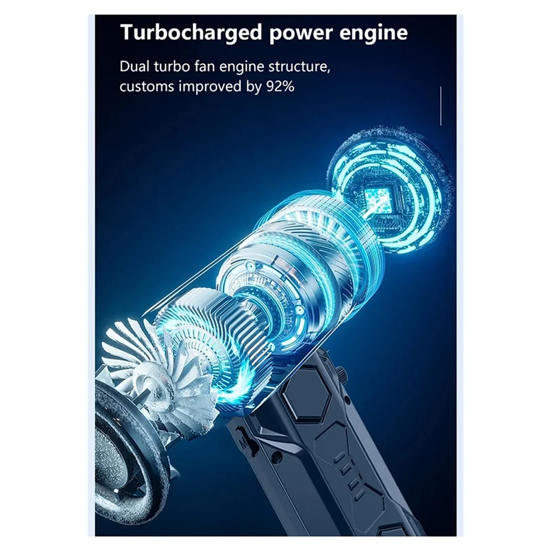 

ABBP-Jet Вентилятор для пыли 580000 об/мин Высокоскоростной бесщеточный 10000 мАч жестокий турбовентилятор Портативный пылесос