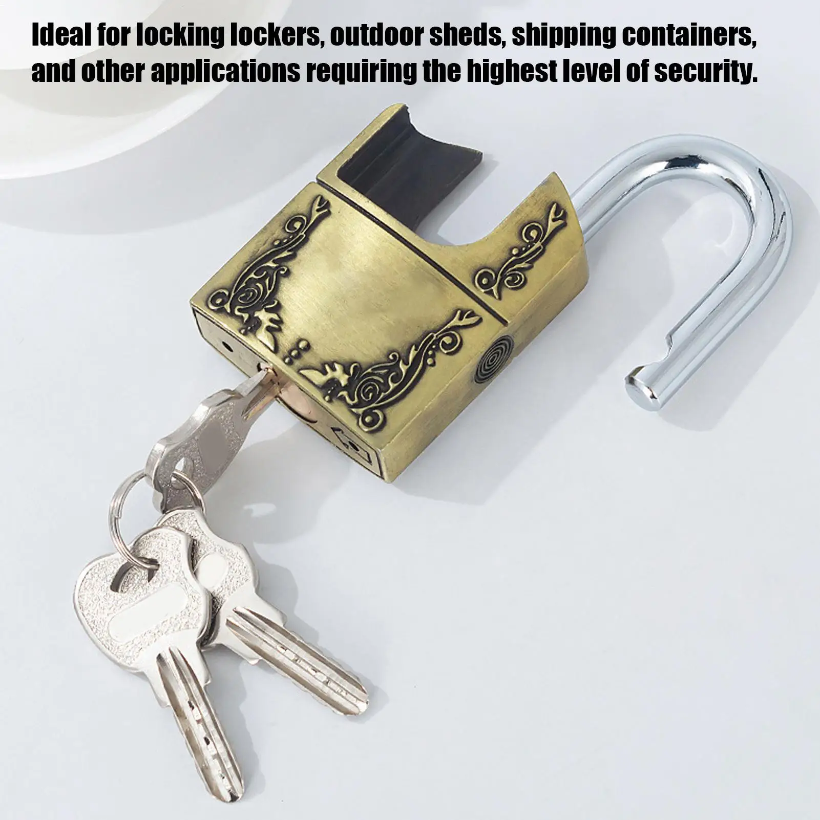 Heavy Duty Padlock Rustproof Waterproof Zinc Alloy Security Locker Heavy Duty Outdoor Padlock With Key For Outdoor Gate Fence