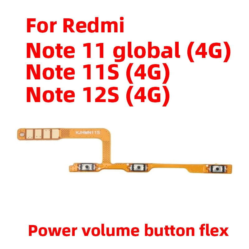 For Xiaomi Redmi Note 11S Power ON OFF Volume Camera Key Button Switch Flex Cable Replacement