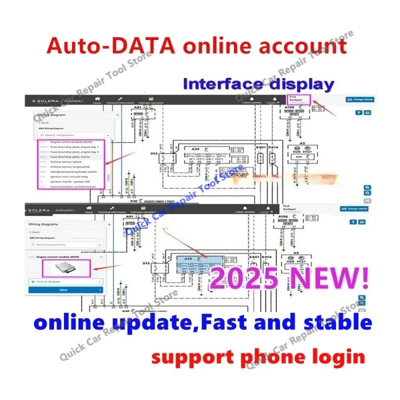 2026 Online Account for wholedata US,Auto-data,Mit..chell,hay-nes pro, Identi-fix, Repair Data Workshop Online Update PC & phone
