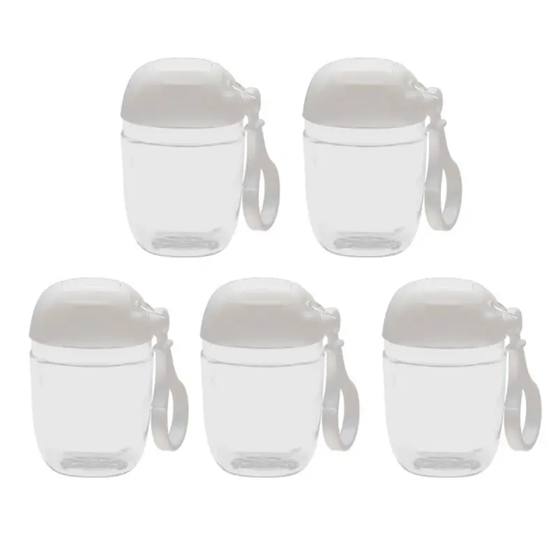 Désinfectant pour les mains vide 30ml, 5 pièces, support petite taille, crochet, porte-clés, capuchon rabattable, directe