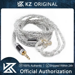 KZ Earphones Cable 8 Core Silver Blue Hybrid 784 Cores Silver Plated Upgrade Cable Heaset Wire For KZ ZEX ZAX ZS10 PROX ZSN ZSX