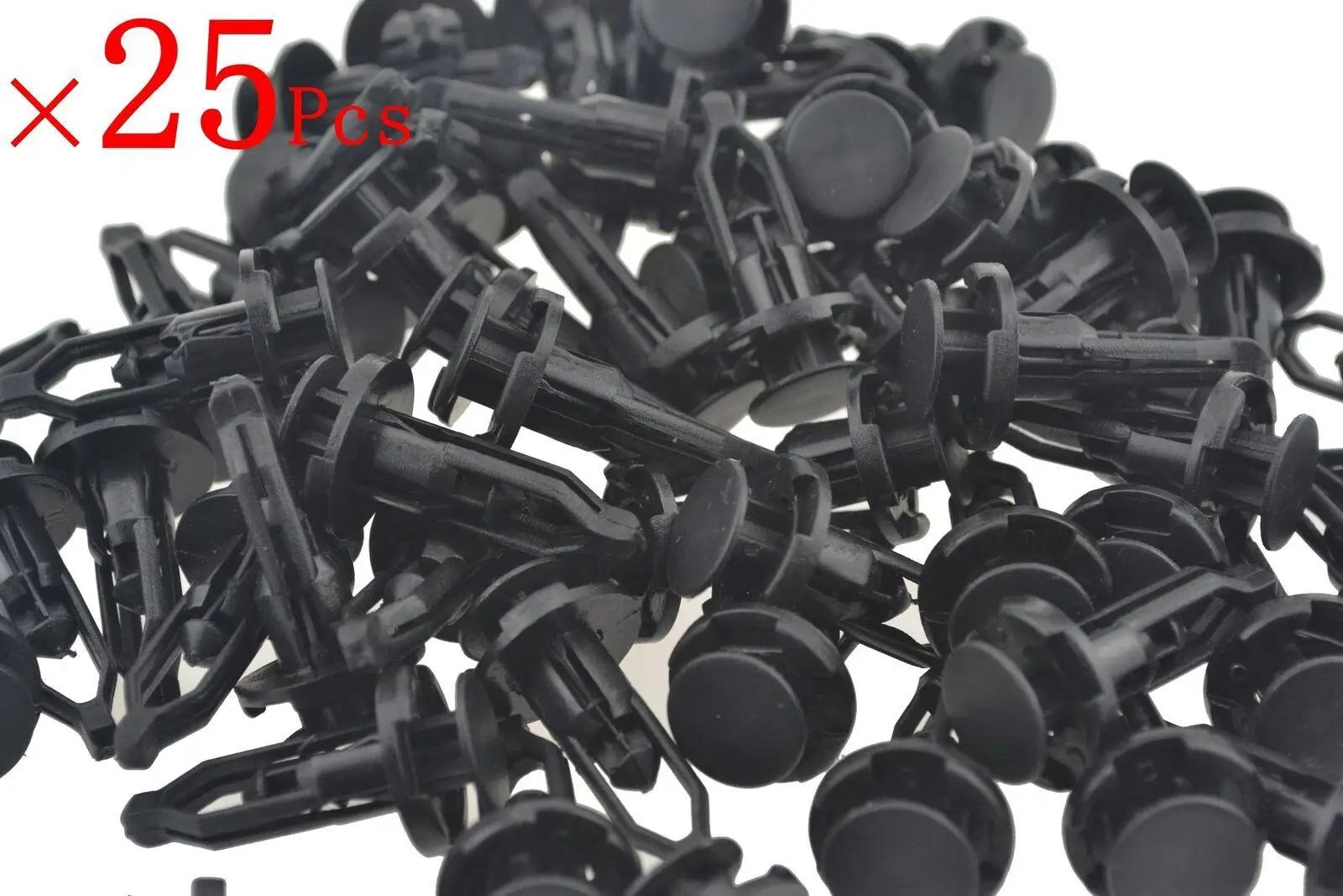 

25 x Car Door Fender Clips 9mm Black Plastic Rivets Fastener for Toyota