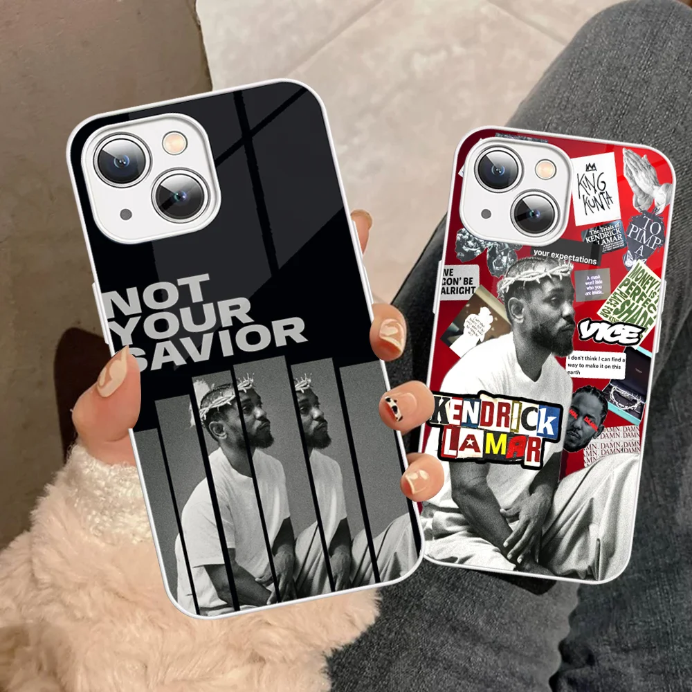 Rapper K-Kendrick L-Lamar Phone Case Tempered Glass For iphone 14 13 12 11 Pro Mini XS MAX 14Plus X XS XR Cover