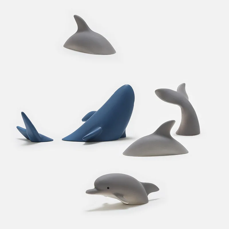 Resin 3D Animal Shark Dolphin Fridge Magnets Refrigerator Message Stickers Adult Man Girl Boy Kids Children Toy Birthday Gifts