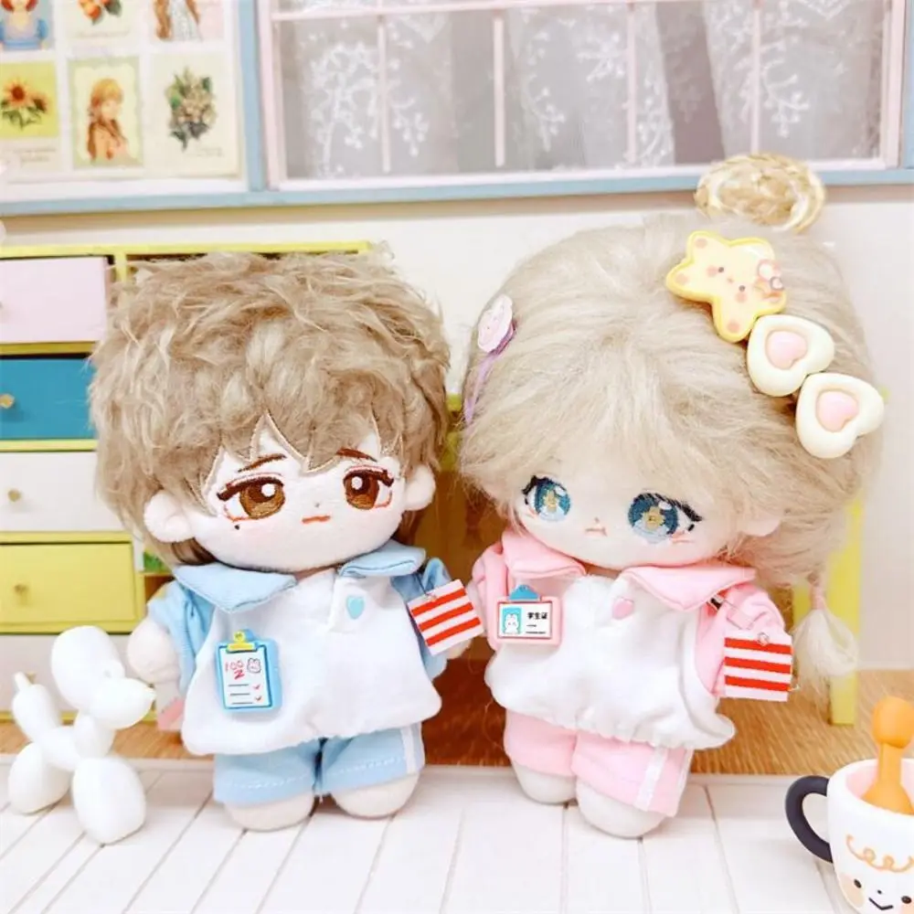 Plush Stuffed 10CM Doll Clothes Hoodies T-shirt Pink T-shirt Pants Set 10CM Cartoon No Attributes Dolls Clothes
