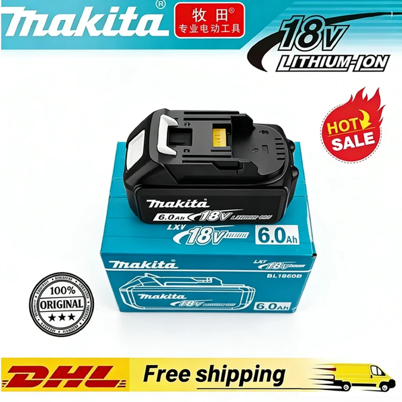 

9000mAh Makita 18V 9Ah 6Ah 5Ah 3Ah Rechargeable Battery Makita Power Tools Li-ion Replacement 18v Battery+charger+electric drill
