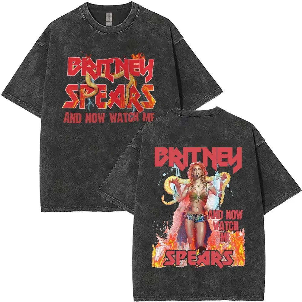 The Britney Tour 2001 Vintage Washed Print T-Shirts Britney Spears