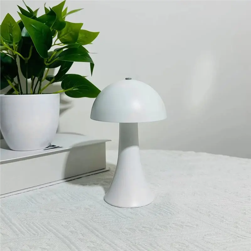 

ABFU-New Retro Mushroom LED Table Lamp-For Home Decor Rechargeable Touch Sensor Dimmable Ambient Light For Bedroom Bar Cafe