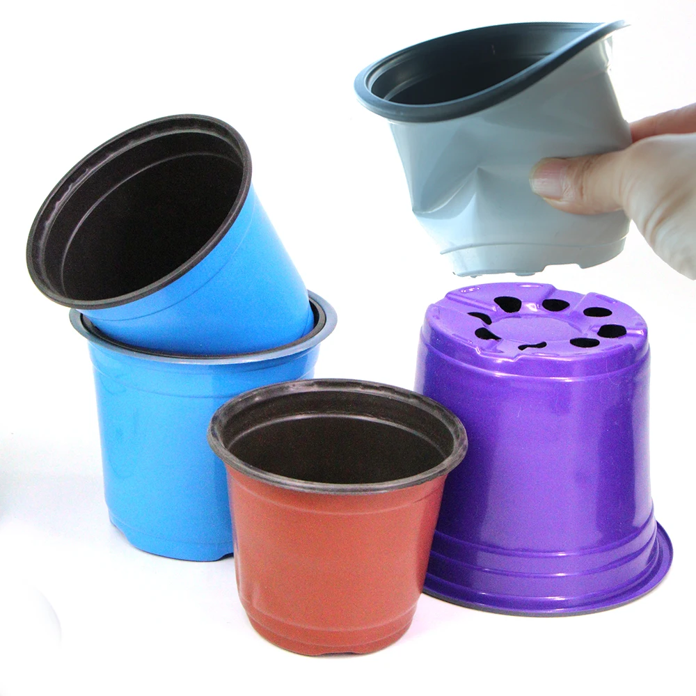 Mini maceta de plástico para jardín, 20 piezas, 9/10/12cm, para cultivo de plantas de flores suculentas, maceta para cultivo, plantación de plántulas, taza para vivero
