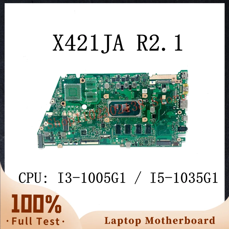 

High Quality Mainboard X421JA R2.1 With SRGKF I3-1005G1 / SRGKG I5-1035G1 CPU For ASUS X421JA Laptop Motherboard 100% Fully Test