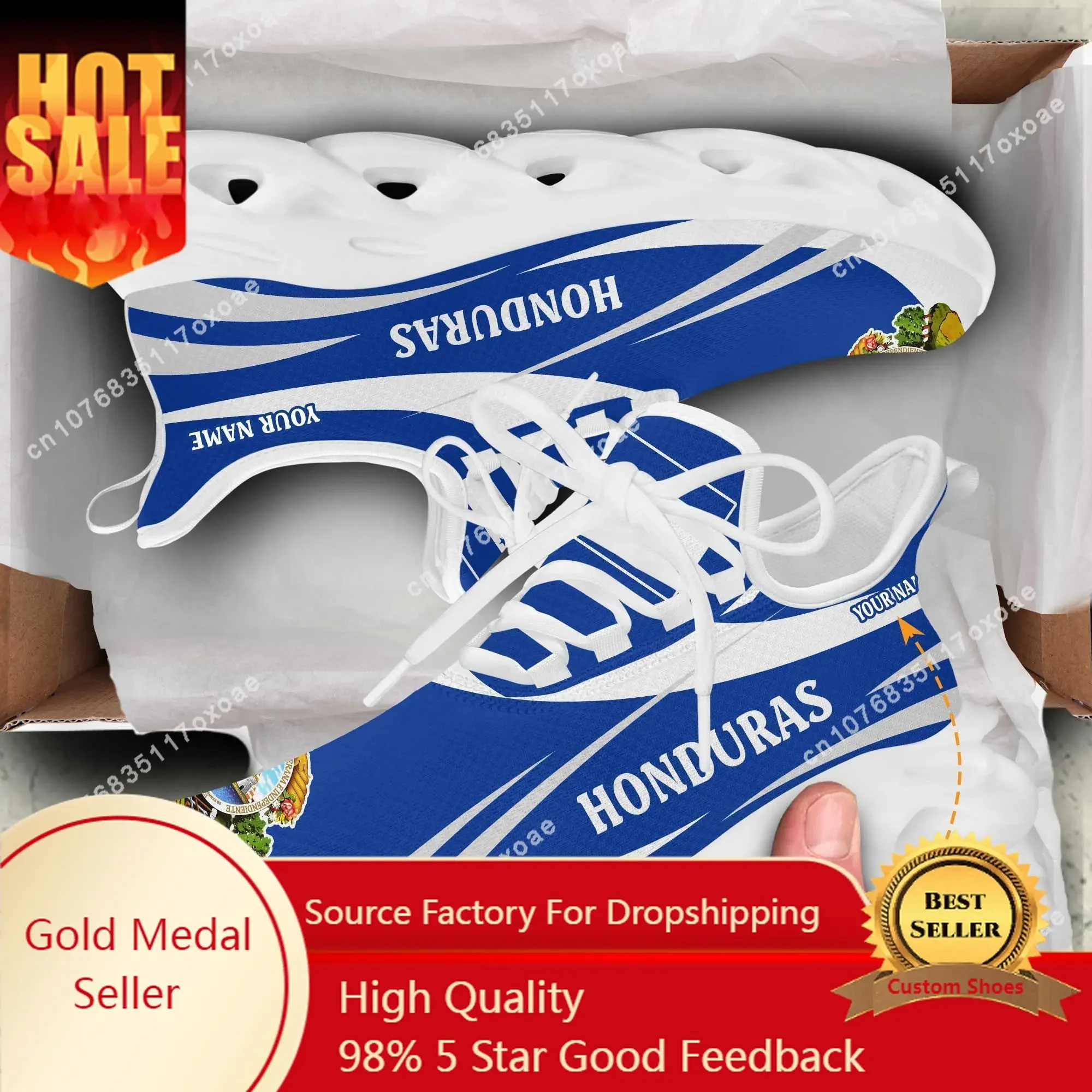 

Men Blade Running Shoes Honduras Flag Printed Breathable Sneakers Shoes Fashion Antiskid Casual Sports Shoes Training Zapatillas