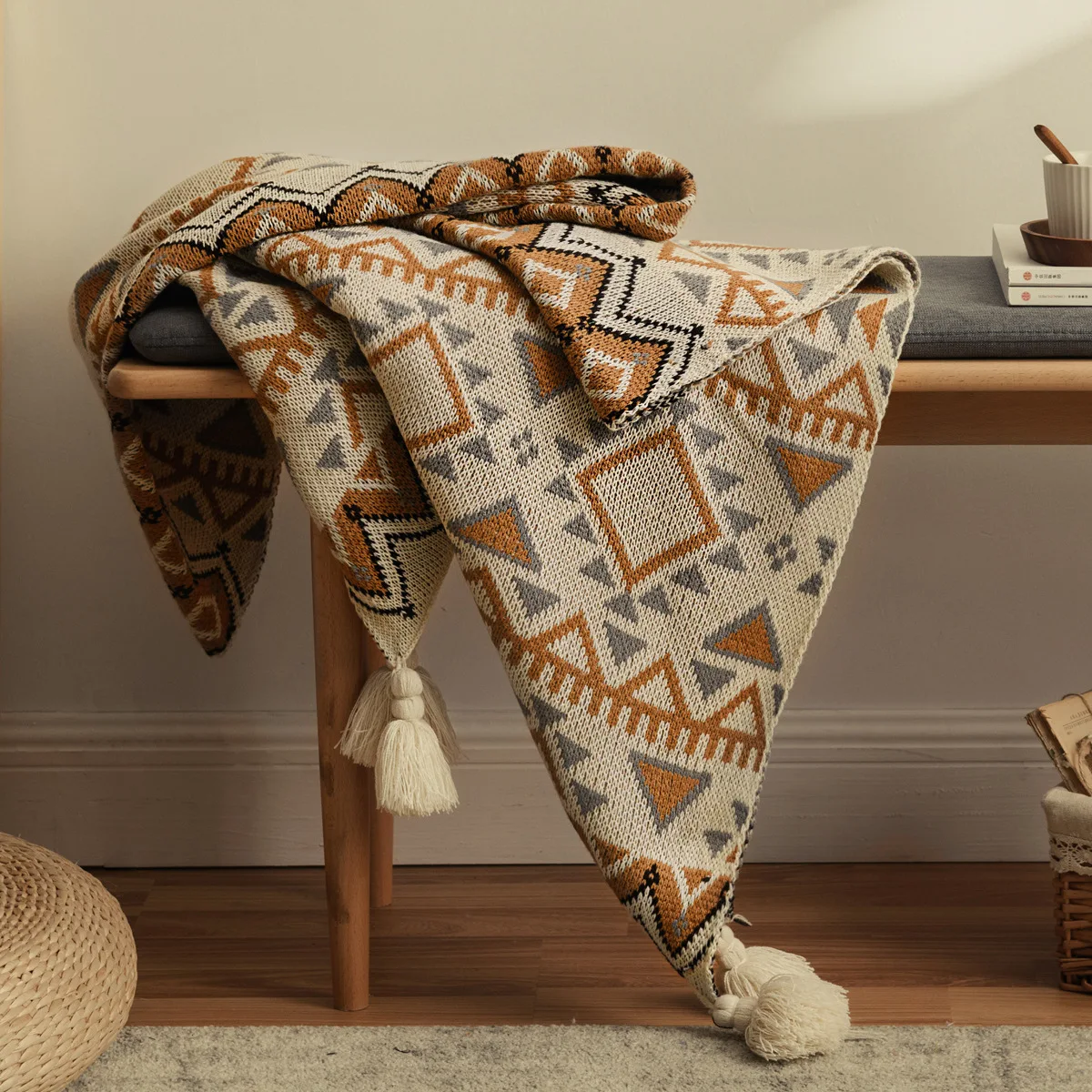 Bohemian Knitted Throw Thread BlanketDeken Cobertor Plaid Bed Decoration Sofa Towel Bed Cover Vintage Tapestry Bedspread Kids