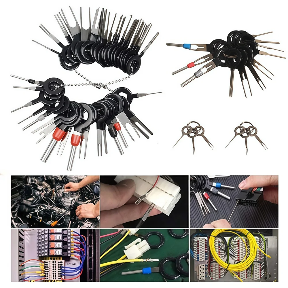 Car Wire Terminal Removal Tool 11/18/36/41Pcs/Set Electrical Wiring Crimp Connector Pin Extractor Automotive Plug Picking Tools