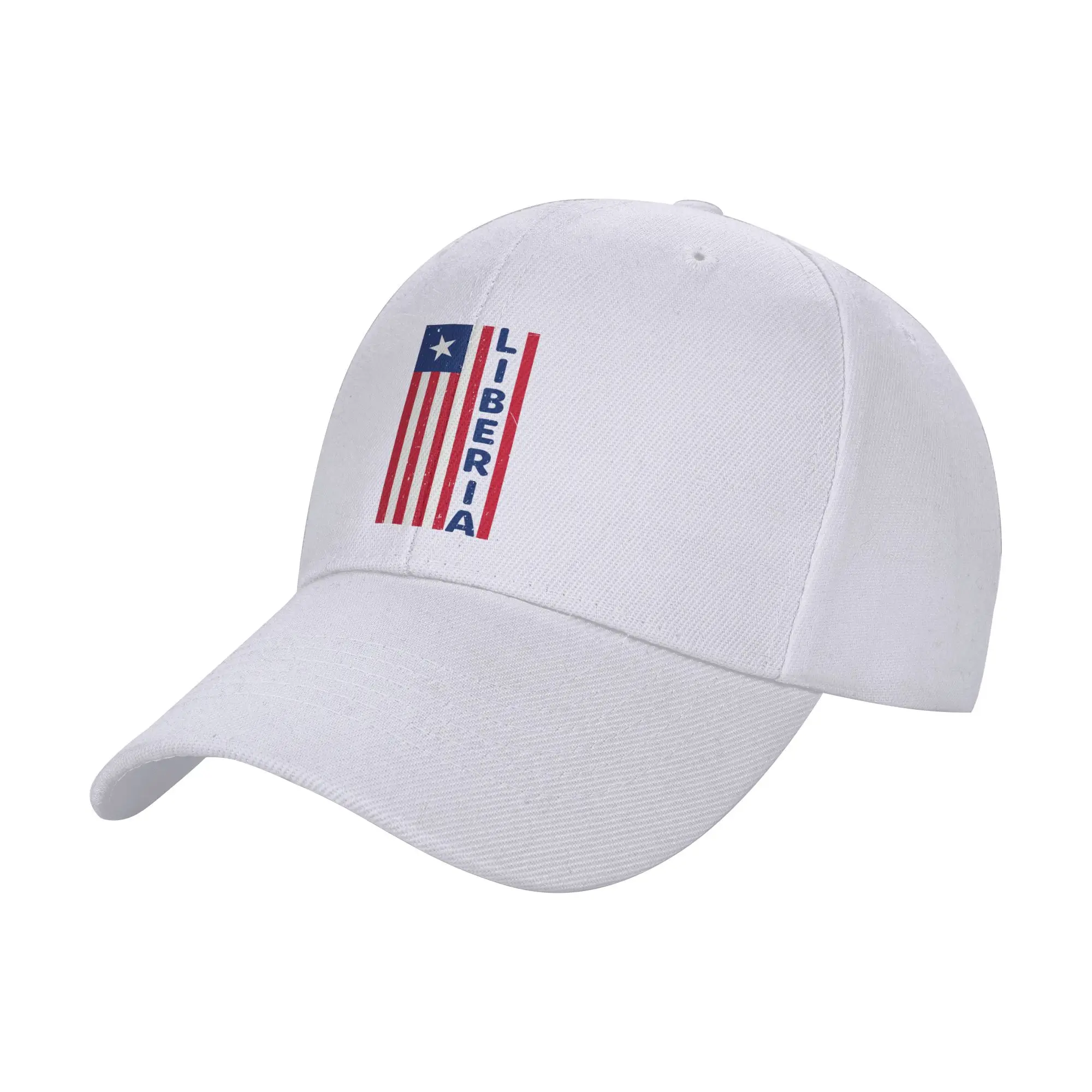 Liberia Liberian Pride Flag Vintage Liberia Independence Casual Baseball Cap Tennis Skate Hip Hop Hats Summer Men Baseball Caps - view 2